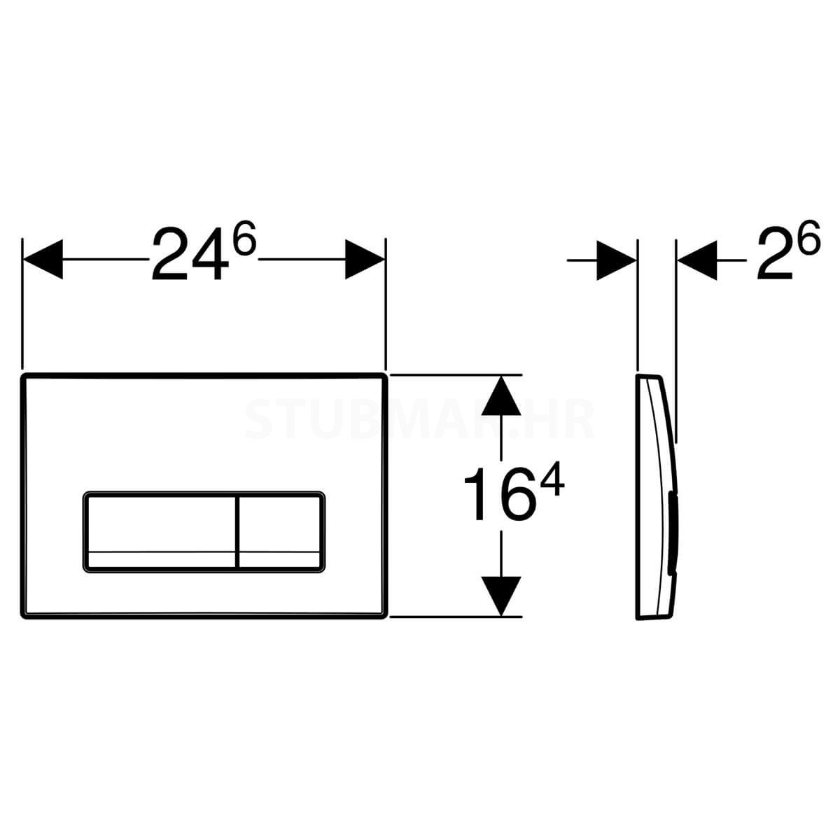 Geberit Delta aktivacijska tipka