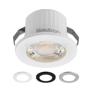 Braytron Stropna svjetiljka 3W 4000K 210lm 38D fi44 IP54 ugradbena okrugla SPOT 3 boje kućišta (bijela