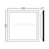 Panel LED 40W 6500K 4200lm 595x595x27mm IP20 ugradbeni kvadratni Backlight - Slika 6