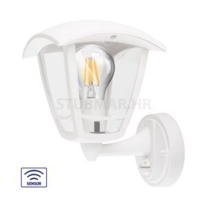 Braytron Zidna svjetiljka max 23W E27 165x195x225mm IP44 sa senzorom bijela  - BG44-20300