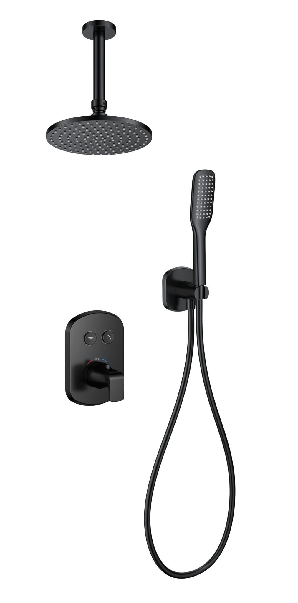Armal Beril podžbukni tuš set termostatski - crni