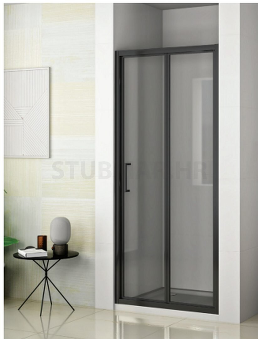 Armal Tuš vrata preklopna za nišu crni profil