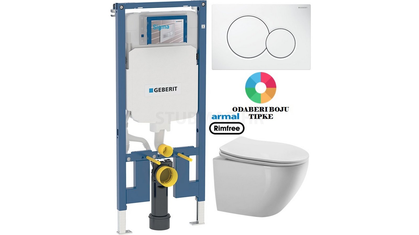 Geberit Armal Sigma01 paket, Orion školjka s daskom