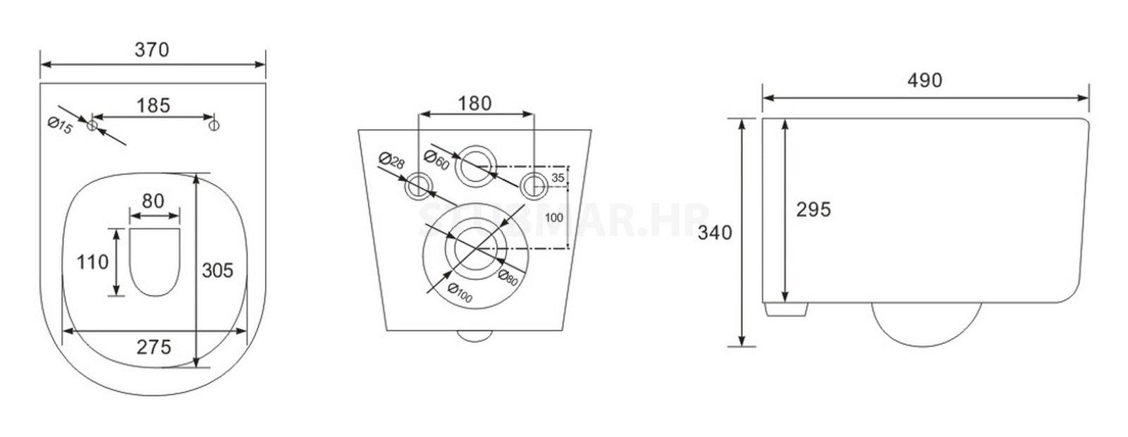 Base paket vodokotlić 32cm, Orion školjka 49cm s daskom - Slika 5