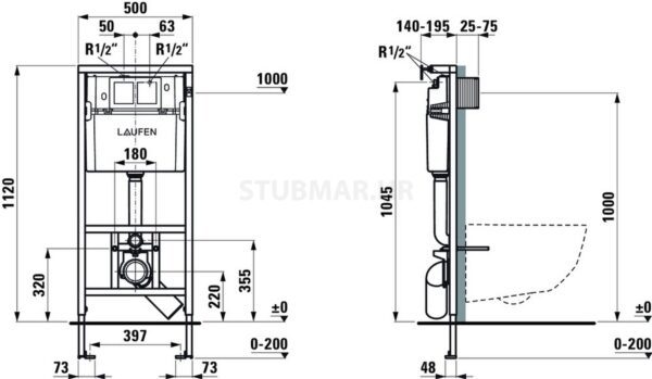 Laufen-Everest  CW1 paket, Everest školjka s daskom