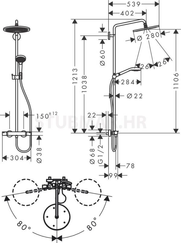 brušeni crni krom  - 26890340