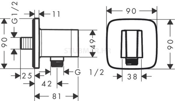 brušeni crni krom  - 26887340