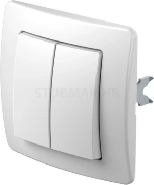 Prekidač duplo izmjenični TEM Ekonomik Bijela