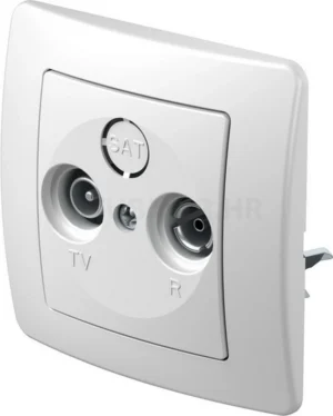 Utičnica TV-R završna TEM Ekonomik Bijela