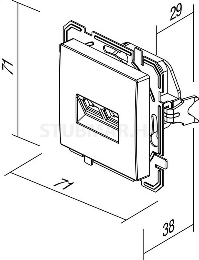 TEM Logiq utičnica za internet CAT6s KS 2x RJ45