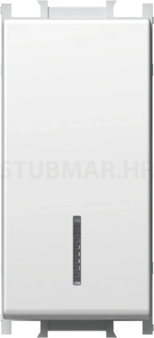 Prekidač obični 1M TEM Modul s indikacijom bijeli