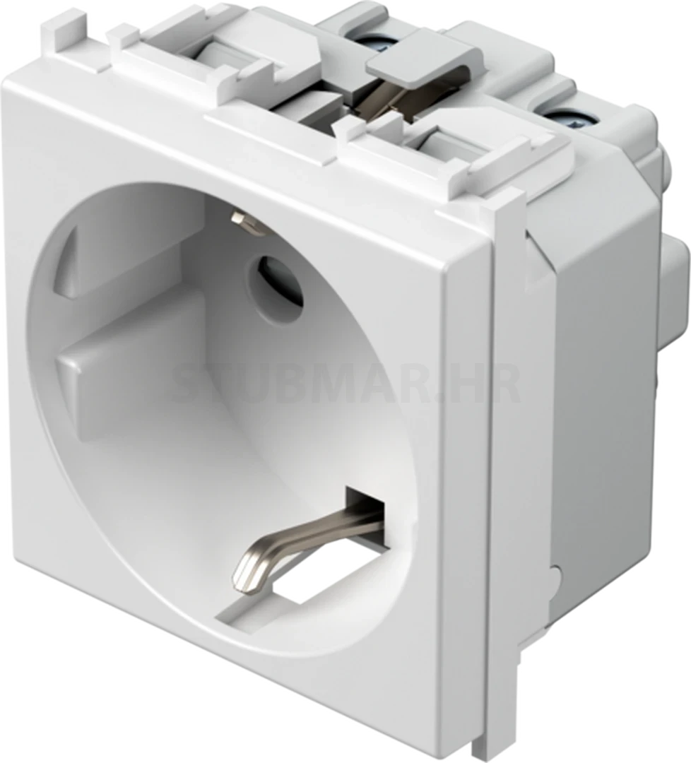 Utičnica šuko 2M TEM Modul 16A bijela
