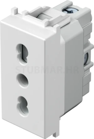Utičnica talijanska 1M TEM Modul 16A bijela