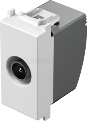 Utičnica TV završna 1M TEM Modul bijela