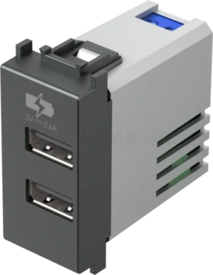 Utičnica USB punjač 1M TEM Modul antracit