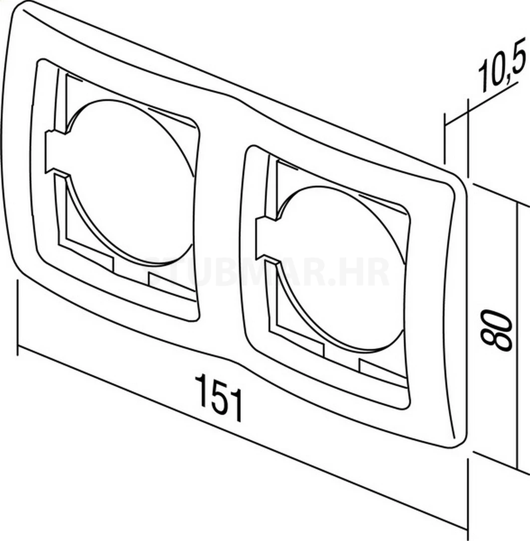 Okvir 2 vodoravni TEM Ekonomik tehnička skica