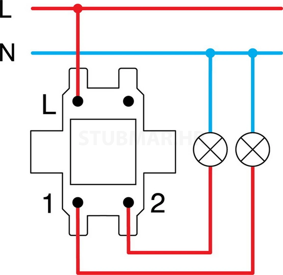 Prekidač serijski TEM Ekonomik spajanje