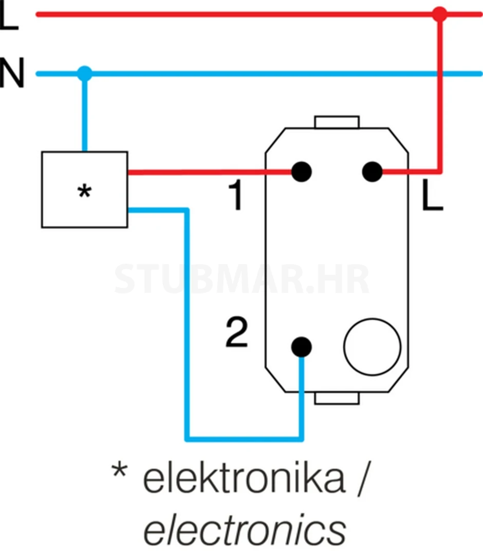 Tipkalo izmjenično 1M TEM Modul 16A spajanje