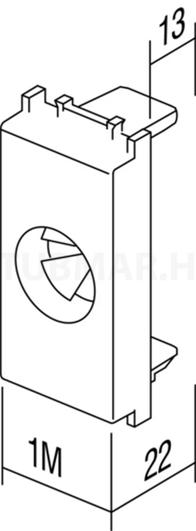 Uvodnica za kabel 1M TEM Modul tehnička skica