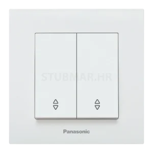 Prekidač duplo izmjenični Panasonic Karre plus, Bijela