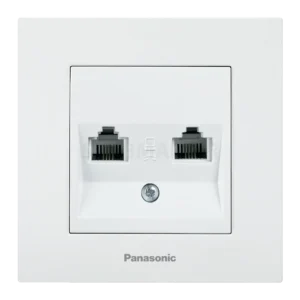 Utičnica telefonska dupla CAT3 Panasonic Karre plus, Bijela