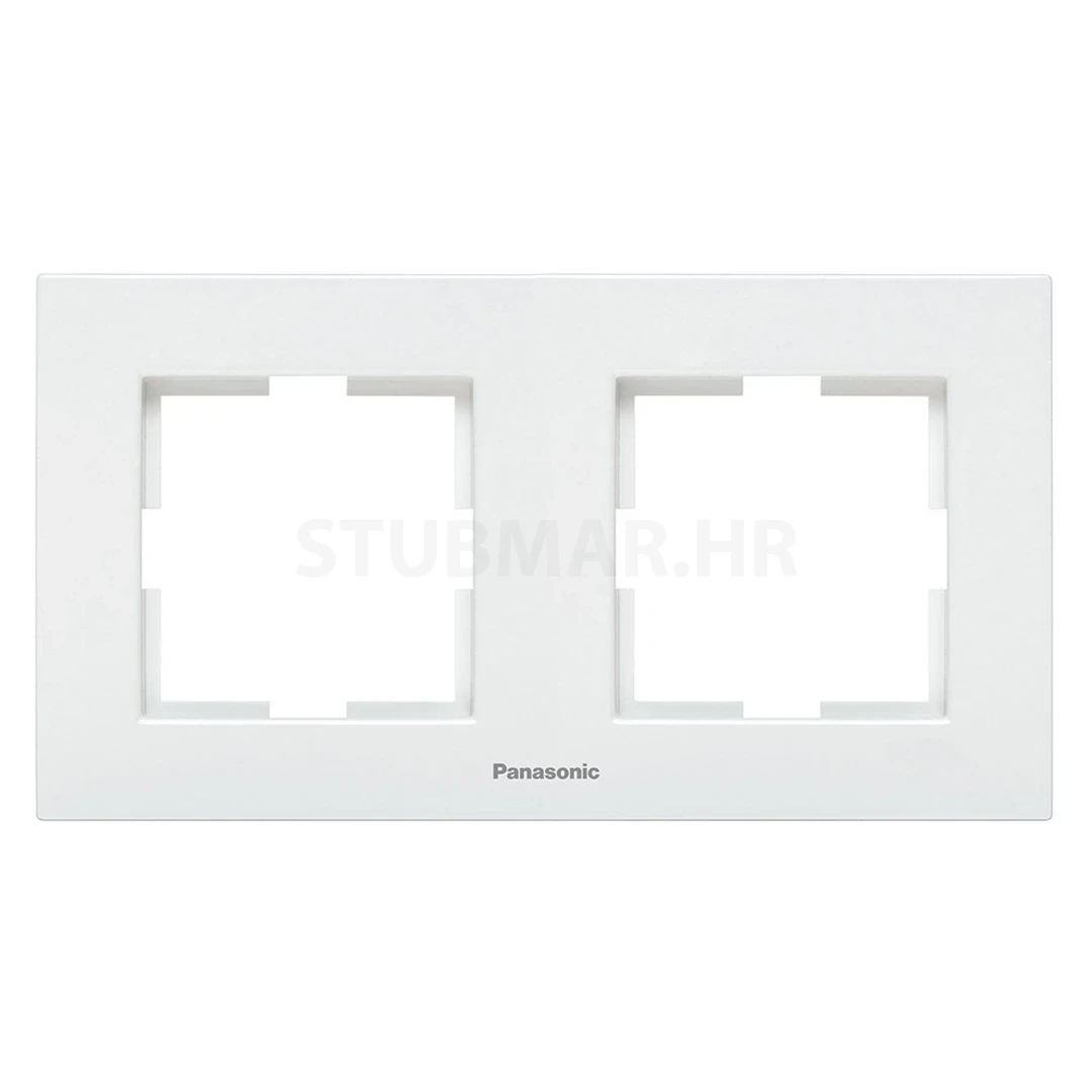 Okvir dvostruki Panasonic Karre plus, Bijela