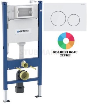 Geberit Duofix Basic vodokotlić s Delta 20 tipkom