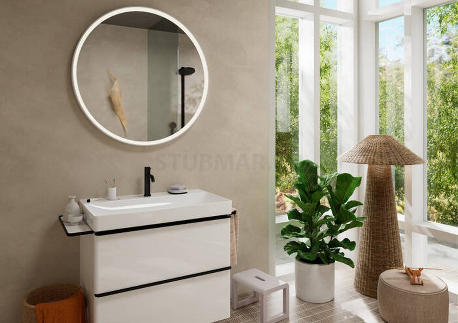 Tecturis S slavina za umivaonik 110, crna mat 73314670