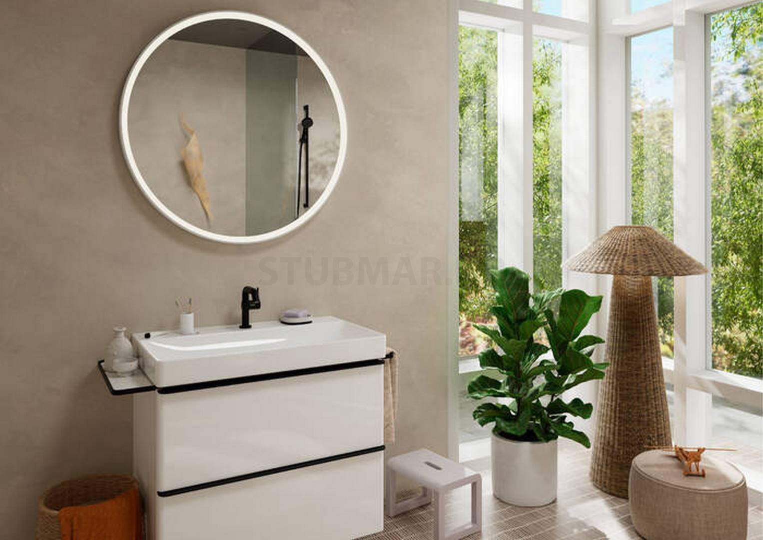 Tecturis S slavina za umivaonik 110, crna mat 73320670