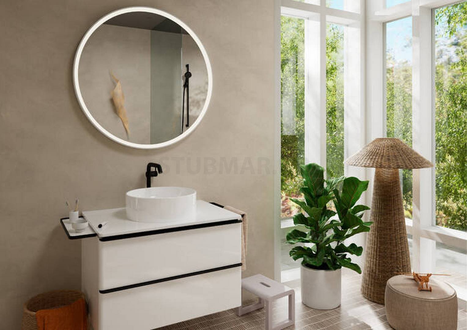 Tecturis S slavina za umivaonik 240, crna mat 73370670