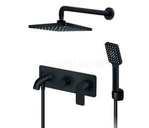 S2 Black podžbukna slavina za tuš kadu