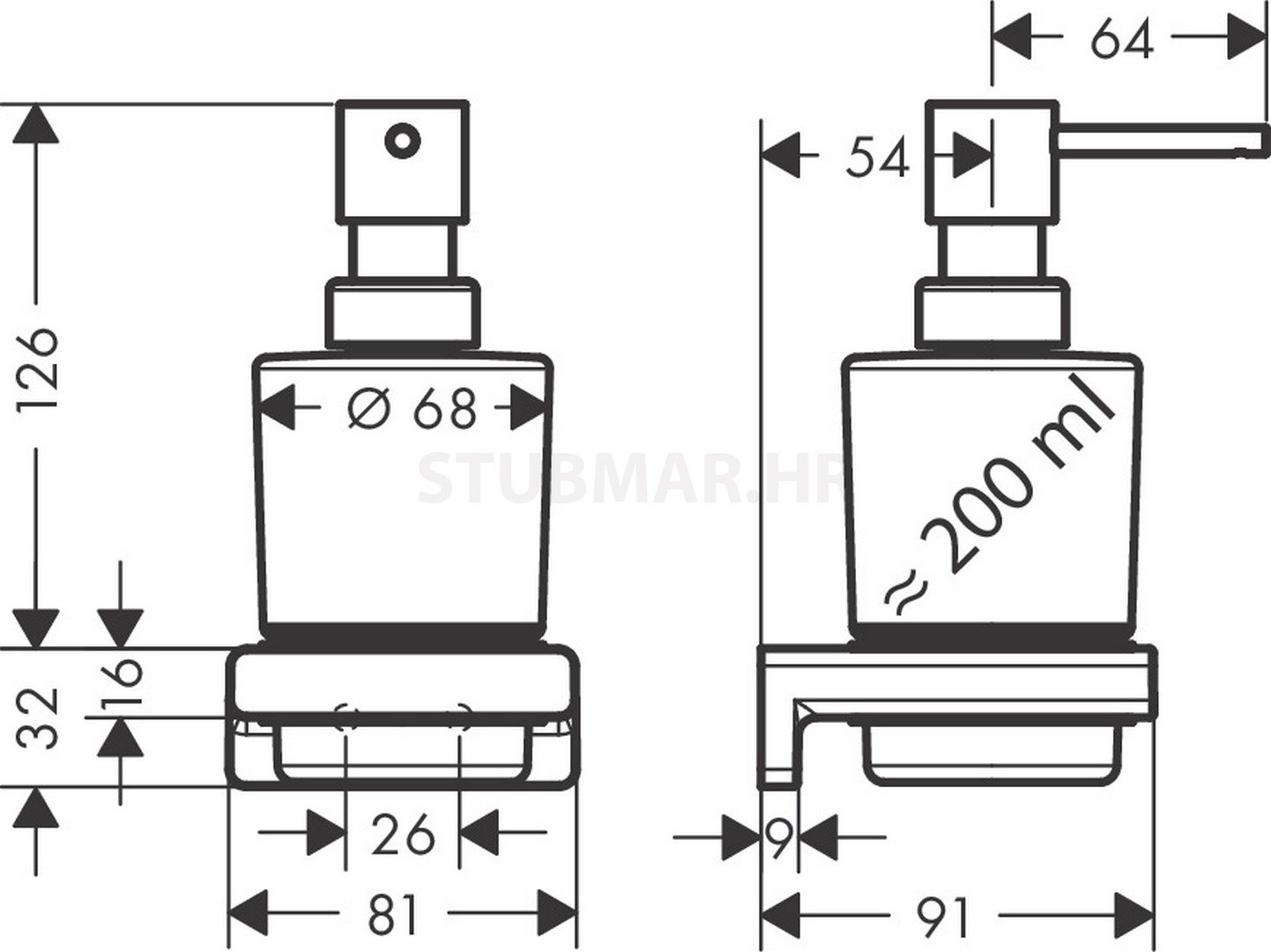 AddStoris dozator za tekući sapun, crna mat 41745670