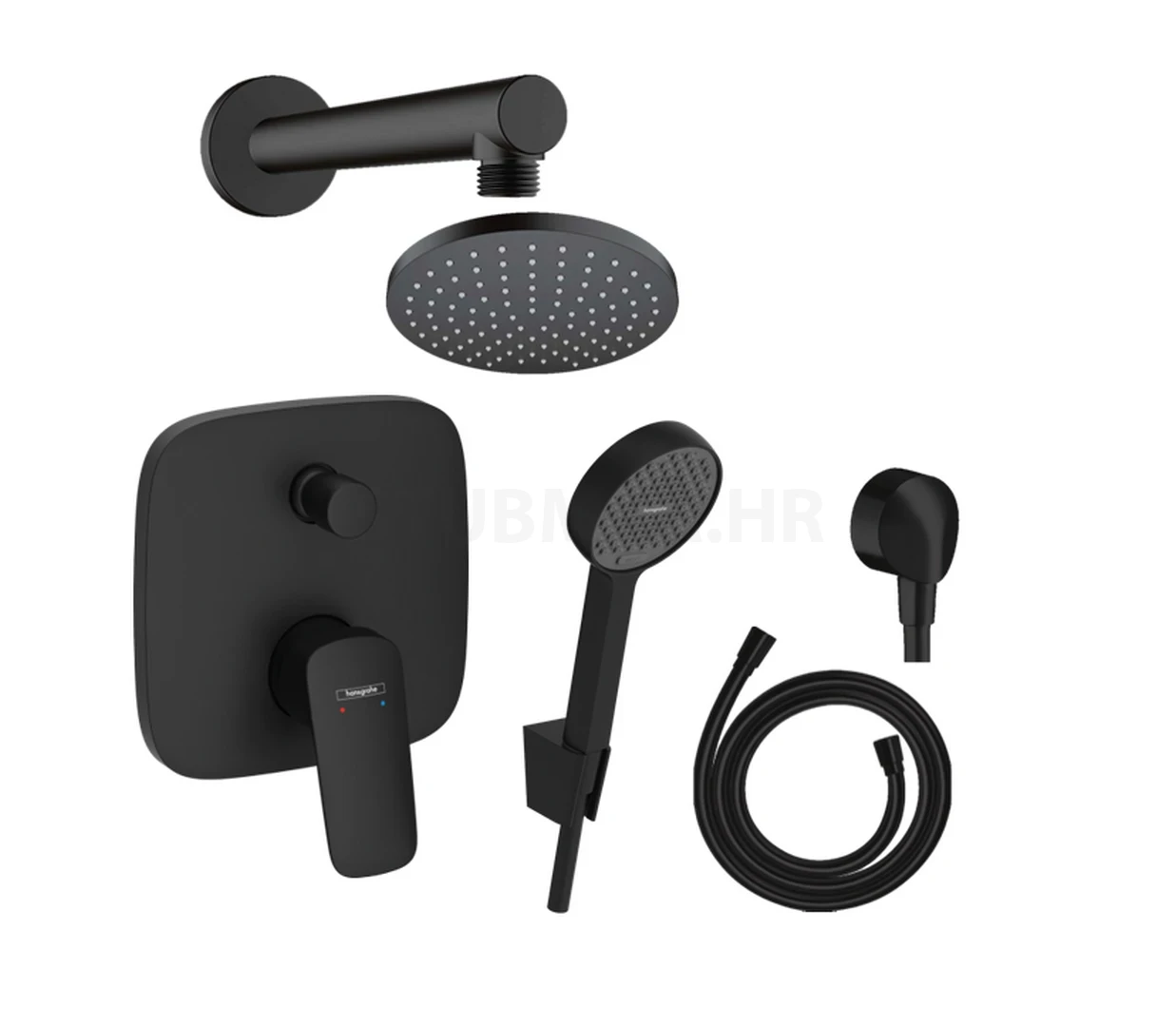 Hansgrohe Logis podžbukni tuš set - crna mat