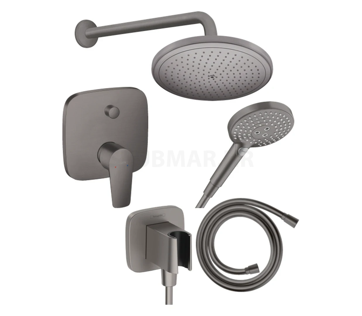 Hansgrohe Talis podžbukni tuš set - brušeni crni krom
