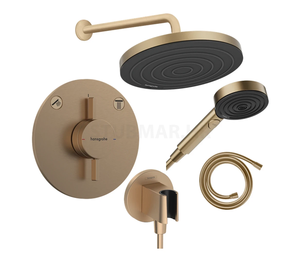 Hansgrohe DuoTurn S podžbukni tuš set - brušena bronca
