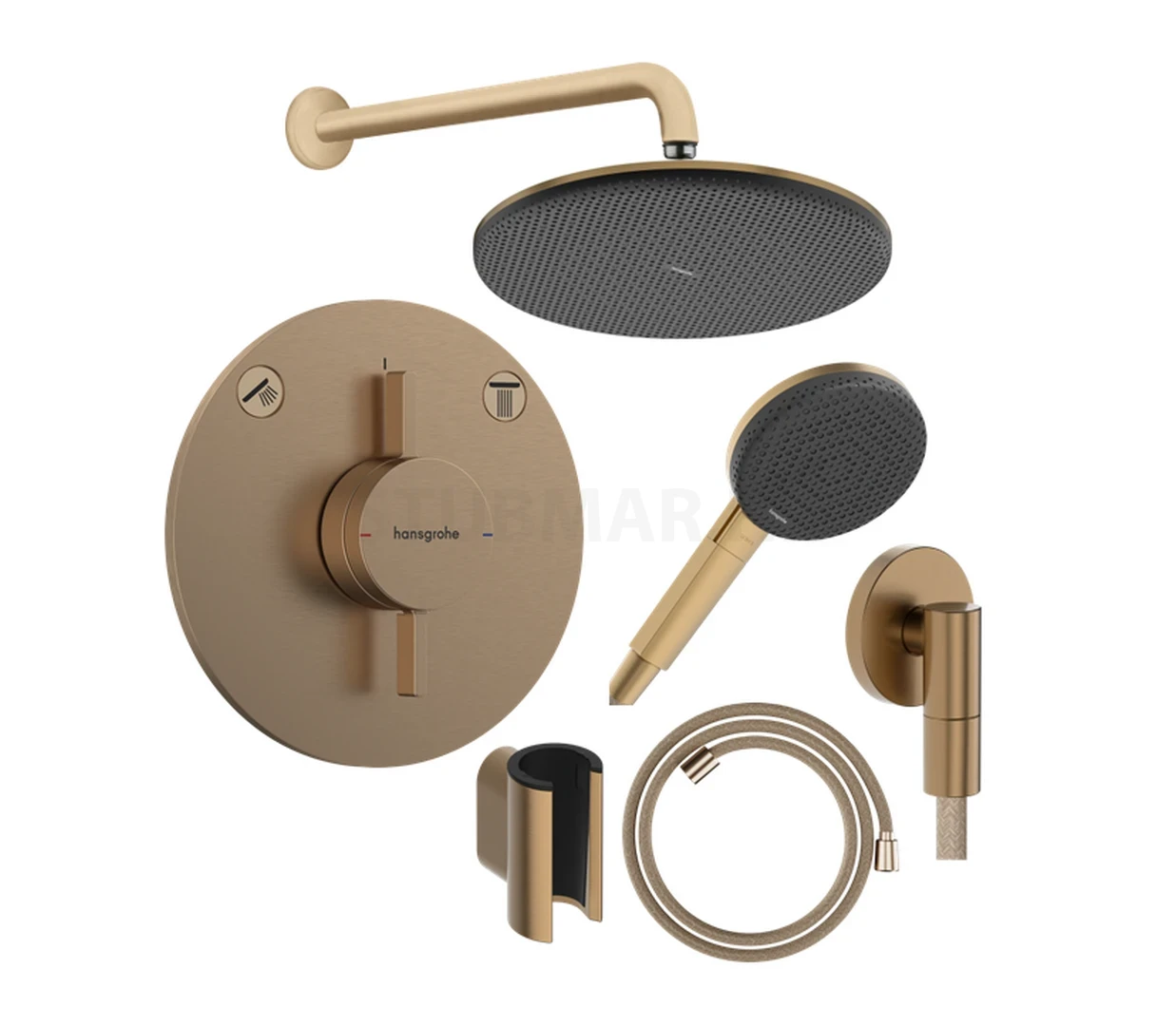 Hansgrohe DuoTurn S podžbukni tuš set - brušena bronca