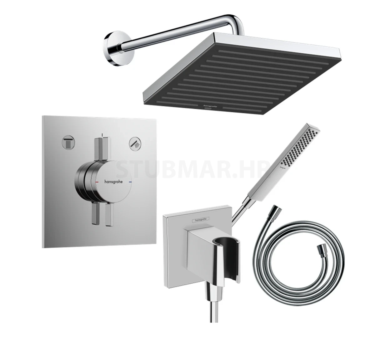 Hansgrohe DuoTurn E podžbukni tuš set - krom