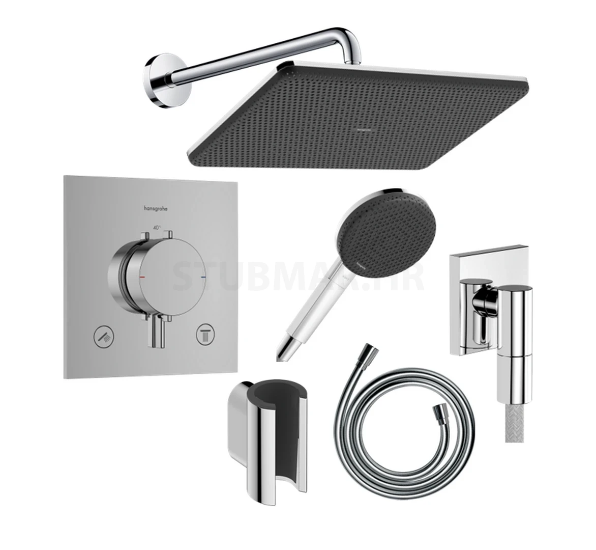 Hansgrohe Ecostat Comfort E podžbukni tuš set - krom