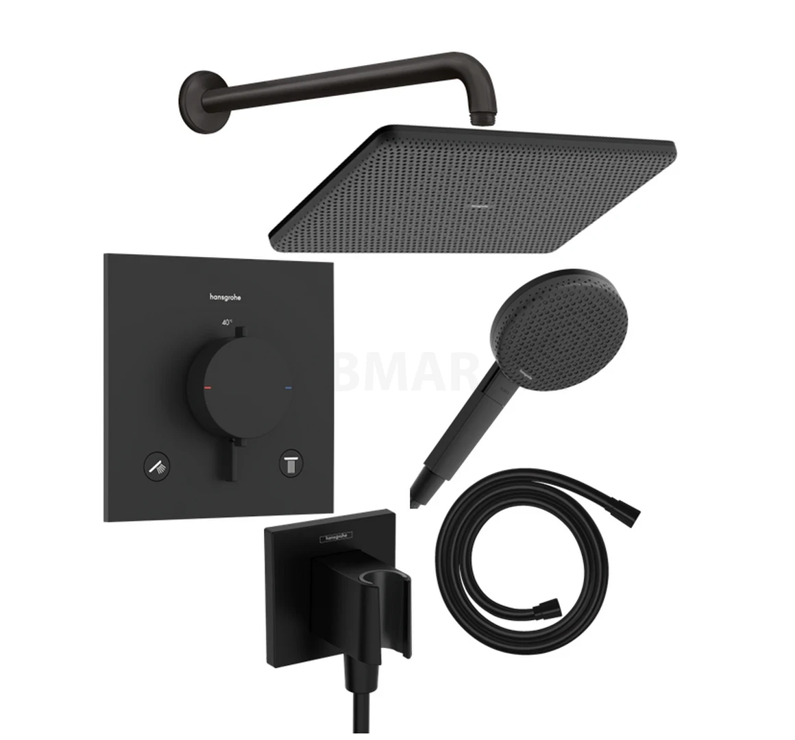 Hansgrohe Ecostat Comfort E podžbukni tuš set - crna mat
